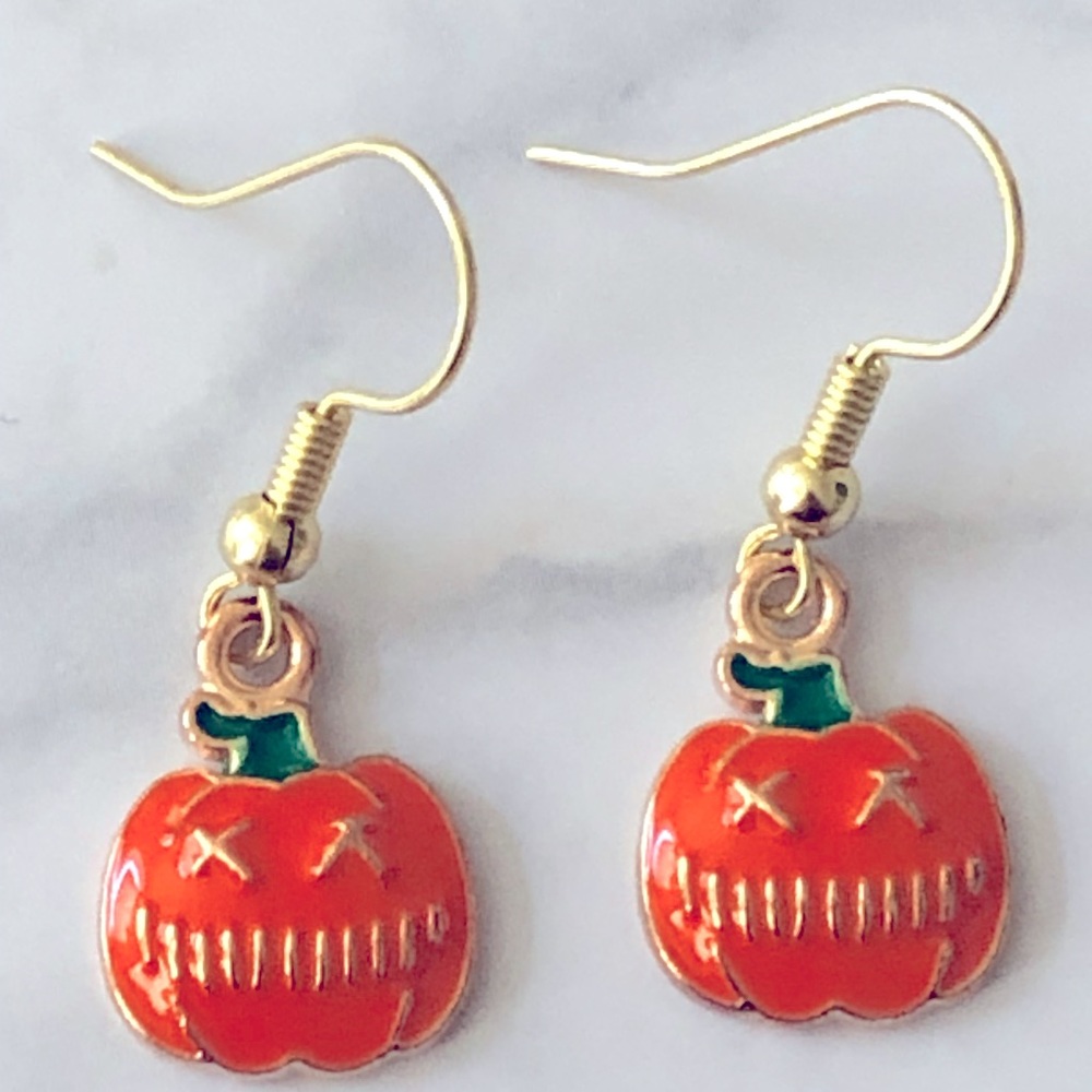 New Pumpkin Halloween Earrings Dangling Holiday Novelty Gifts Fall Thanksgiving